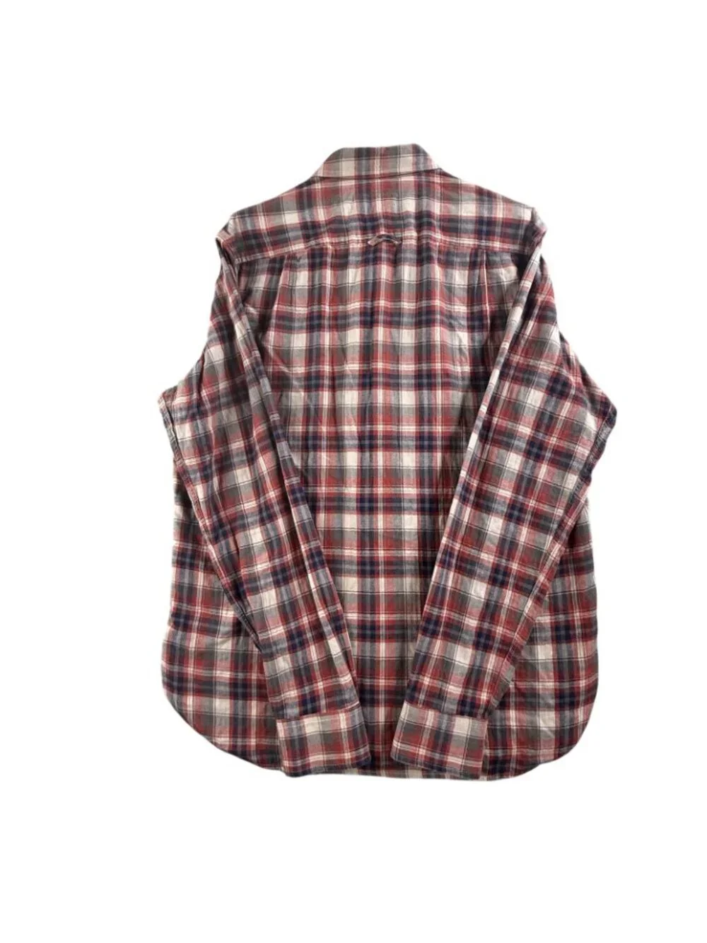Rag & Bone Shirt Mens Large Red Plaid Flannel Button Up Long Sleeve Pocket USA